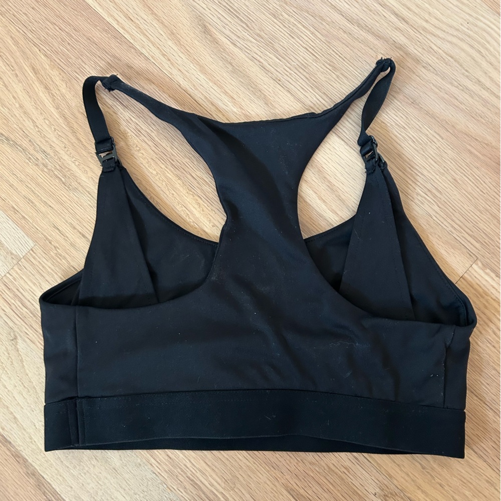 Bundle of 5 nursing bras- clip down and pull aside - Black, Gray - size small - Picture 4 of 11